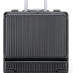JetSetter Series Carry-On Luggage PolyCarbonate Hard Case Suitcase Eight Spinner Wheel 14 inch Laptop Trolley Bag with TSA Lock & USB Charging port- Black (47 cm-18.5 inch)-image-78