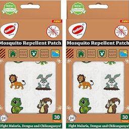 Runbugz Mosquito Repellent Printed Cute Animals Patches For Baby's (30 Patch, Multicolor) (Pack of 2)-17