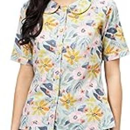 Woman Grey Peter Pan Collared Night Suit-image-33