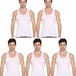 Men's Sleeveless Cotton Vest (Pack of 5)-image-17
