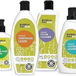 BubbleNut Wash Home Cleaners Starter Pack - Organic, Natural & Ecofriendly - Laundry Liquid, Dishwash, Floor Cleaner, Handwash, Toilet Cleaner, Soap nuts based (Large)-image-21