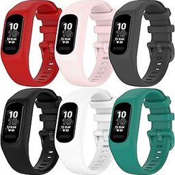 FitTurn Compatible with Garmin Vivosmart 5 Fitness Tracker One-piece Strap Two Size -Small Large Unisex Replacement Silicone Colorful Rubber Adjustable Sport Bands Accessories for Vivosmart 5-0