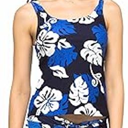 Women UPF 50+ Swim Board Shorts Hot Pants Swimsuit Rash Gaurd Yoga Workout (HP), Blue and White, XX-Large-image-21