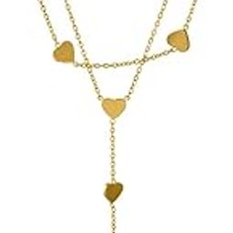 18k Gold Plated Two-Layered Heart Charm Necklace for Women - Gift for Girls & Women | Waterproof & Anti-Tarnish Necklace-10