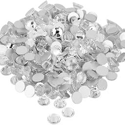 HEAVENGLOW 288pcs/Ss30 Glass Crystal Round Flat Back Rhinestones White Acrylic-image-72