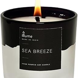 ILLUME Gloss Jar Scented Candle, Silver, Sea Breeze Fragrance, 125g Soy Wax-11