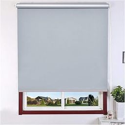 Kayra Decor Polyester Blackout Roller Blinds for Windows | Sun, UV Protection & Glare Resistant for Home & Office 3Ft x 5Ft (W x H), Grey-image-74