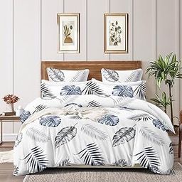 Slazie 300 TC Premium Glace Cotton Duvet Cover with Zipper |King Size Razai Cover|Dohar Cover for Double Bed|Quilt Cover |Soft|Summer Friendly|(King Size Dohars) 90x100 Inches|White Grey|NDV 011-image-16