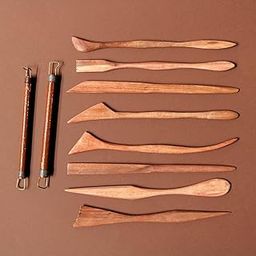 53 Arts Artists' Clay Modelling Tools Set – 10PCS Craft Sculpting Tools for Pottery, Polymer Clay, Paper Mache, and DIY Art Projects-image-27