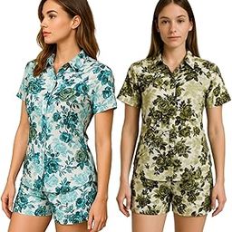 Women’s Printed Co-Ord Set Combo | Pack of Two-Piece Set - (Multicolour)-picture-10