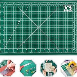 Artnery Rubber Professional Cutting Mat Self-Healing 5 Layers Double Sided Durable Non-Slip Pvc (A3 (30 * 45Cm)), Green-image-59