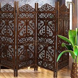 Wooden Partition Divider – Elegant Room Separator for Living Room, Kitchen, Office & Pooja Room – Stylish and Functional Wooden Wall Panel. (4 Panels)-image-51