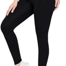 Women's High-Waisted Compression Workout Leggings – Black Athletic Yoga Pants – Plus Size Activewear for Gym, Running, Fitness-image-46