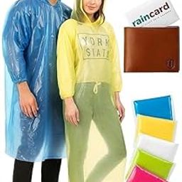 Disposable Rain Card for Emergency Use Waterproof with Smallest Pocket Size and Reusable | 2 to 3 time wear Thin Plastic rainwear for Men Women & kids for Travel, Bike Ride, Outdoor, Trekking-picture-43