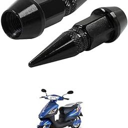 LOVMOTO Universal Spiked Valve Caps,Aluminum Alloy Dustproof and Waterproof Tire Valve Stem Caps, Suitable for Cars, Trucks and Motorcycles (2PCS Black) Comfortable with Oma-St-ar-image-117