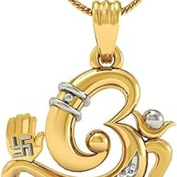 925 Sterling Silver Gold Plated Omkareshwar Pendant for Men & Women With Cable Chain | Pure Silver Religious Locket for Good Health & Wealth-9