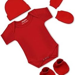 New Born Baby Clothes Set 0-3 months Pack of 4 Rompers Upto 12 Months Baby Dress for Born 0-3 Months with Rompers, Caps Mittens and Booties For New Born Baby-image-95