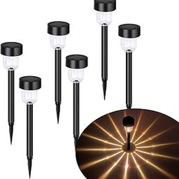 BKFUN 3" Solar Pathway Light (6-Pack) - Solar Outdoor Light Waterproof LED Solar Garden Lights for Landscape, Garden, Channel, Sidewalk, and Driveway-image-112