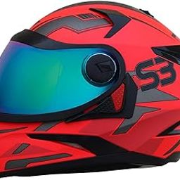 Steelbird SBH-17 Terminator Full Face Graphic Helmet in Glossy Fluo Finish with Chrome Visor-image-25