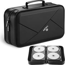 CD Case DVD Holder Storage: 144 Capacity DVD Cases Organizer Portable Wallet Storage - CD Plastic Protective Carrying Binder for Home Travel (Black)-13