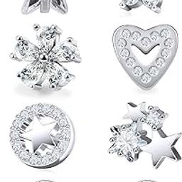 14G G23 Titanium Dermal Piercing Jewelry Star Heart Flower Dermal Tops Hypoallergenic Dermal Piercings for Women Men-image-35