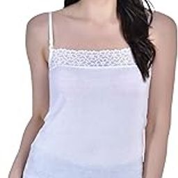 aimly Women's Cotton Adjustable Strap Lace Spaghetti Slip Camisole - Pack of 1-picture-35