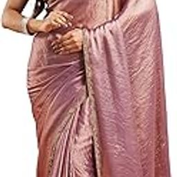 Women's Soft Zimmy Choo Fandy Silk Saree With Hand Work Lace Boarder & Comes With Unstitched Blouse Piece(Multicolor)-6