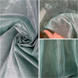 Twil NET Fabric-Silver (L:- 1/2/3/4/5 W:- 47 INCH) Super NET |Teal-Peacock Green | Heavy and Shiny Material | Used to Make Kurti-Dress-Sari-Skirts-Gowns-one Piece Traditional & wear (5 Meter)-10