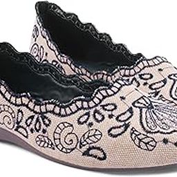 Women’s Jutti Embroidered Slip-On Ethnic Ballet Flats Shoes for Casual Long Outing-image-8
