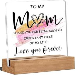 Bs amor Gift for Mom, Appreciation Mom Birthday Gift from Daughter Son, Ideas Acrylic Sign Desk Decor Present for Mom, Mothers Day Birthday 5 X 4 Inches-image-62
