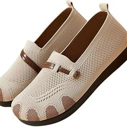 Women's Spring Slip-On Shoes – Breathable, Soft-Soled & Comfortable Ladies' Shoes| 38 | Milk Coffee-image-33