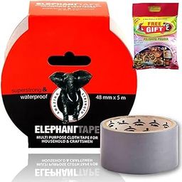 Pidilite Elephant Duct Tape for Pipe and Water Leakage, Aluminium Rubberised Tape, Waterproof and Weatherproof Tape (48mm X 5meter)(Silver)-image-5