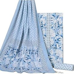 Women's Cotton Hand Block Printed Tie Desgin Unstiched Dress Material With Cotton Dupatta Salwar Suit Set-picture-11