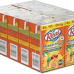 Real Mixed Fruit Juice- 125ml x 10 | Rich In Vitamin C | No Added Preservatives, Artificial Color & Flavour | Goodness of Best Fruit | Tasty, Refreshing & Energising Drink-22