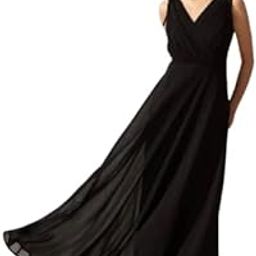 Classic Georgette Solid Gowns for Women (V Collection_P-9941115-XL) Black-image-90