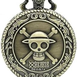 Working Pocket-Watch Anime One Piece Print On Dial Metallic Merchandise Cosplay Best Gift for women and mens-11