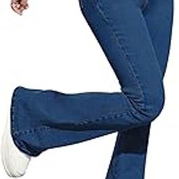 Solid Low Waist Bootcut Denim Jeans for Women's & Girls'-image-89