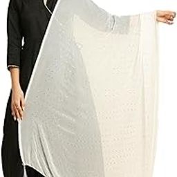 Women's Beige Chiffon Sequins Dupatta-picture-22
