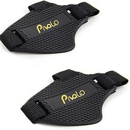 Pivalo Shoe Protector for Bike with Adjustable Straps Gear Lever Shift Pad Shoes & Boot Protective Cover Side Stand Sock Guard Universal Fit for Motorbikes (Pack of 2, Black)-8
