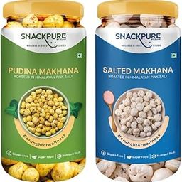 SNACKPURE BY ZUARI wellness in every crunch Pudina & Salted Makhana Combo Pack | Palm Oil Free | Gluten-Free, Trans-Fat-Free Superfood | Nutrient-Rich Foxnut | Pack Of 2, 75g Each-image-15