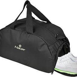 Gym Bag with Shoe Compartment 3 in 1 Multi-Purpose Backpack with Quick Access Pocket Shoulder Straps - Black, Unisex-14