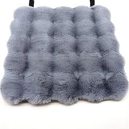 Hicle Winter Car Seat Cushion 3-Piece Set – Lake Blue Plush Bubble Design, Warm Velvet Square Pads for Front & Rear Seats-image-92