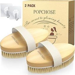 Dry Brushing Body Brush, POPCHOSE Natural Bristle Dry Skin Exfoliating Brush Body Scrub for Flawless Skin, Cellulite Treatment, Lymphatic Drainage and Blood Circulation Improvement-image-51
