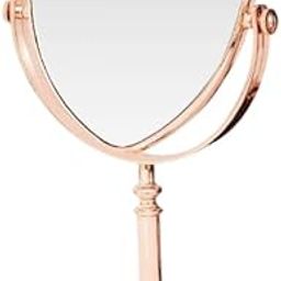 KIRA Tabletop Double Side Shaving Makeup Vanity Mirror 360 Degree 5X Magnification Beauty Make up Cosmetic Stand for Shaving & Makeup Vanity Bedroom Bathroom Desk (Heart Shape)-12