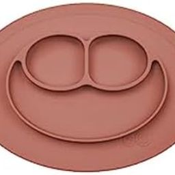 ezpz Mini Feeding Set - 100% Food Grade Silicone Suction Plate, Spoon & Fork for Infants + Toddlers for Highchair, Dining Table - Promotes Baby Self-Feeding - Microwave Safe - 12 Months+ (Sienna)-image-21