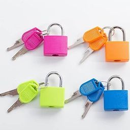 Kshavi Suitcase Luggage Lock with Key Small Padlock for Suitcase, Backpack, Laptop Bag (Padlock with Key 4 PCs Set)-42