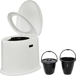 Mobility Kart Premium Portable Toilet Seat with Dual Bucket System | Indian toilet to Western Converter | Portable Toilet with Bucket for travelling and Home use | Two Bucket one for Toilet seat Converter and One for Portability-image-55