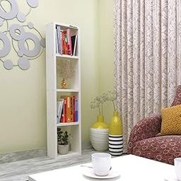 Mahaakaay Sumwud Royal Free Standing Wall Mounted with Fastners Bookcase Book Shelf Display Rack White (Engineered Wood)-12