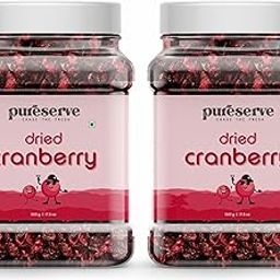 Pureserve Premium Dried Cranberries 1Kg (500g*2) – Naturally Sweet & Tangy | Antioxidant-Rich Superfood | No Added Preservatives | Ideal for Snacking, Baking & Smoothies-image-44