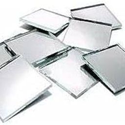 NNJ GROUP Square Shape Mirror for lippan Art. Jewellery Making,Other Craft Work Free Fabric Glue (Pack of 50Pieces) 1.5 INCH-image-2